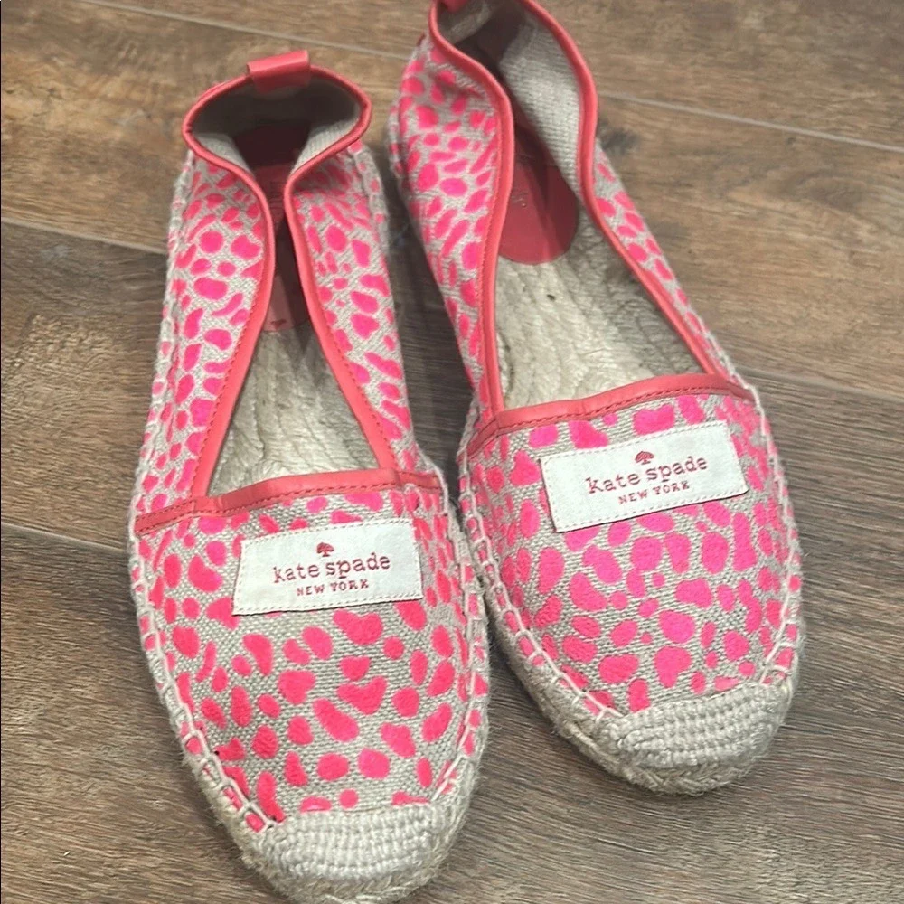Kate Spade Pink Spot Espadrille Slip-Ons - Picture 1 of 4